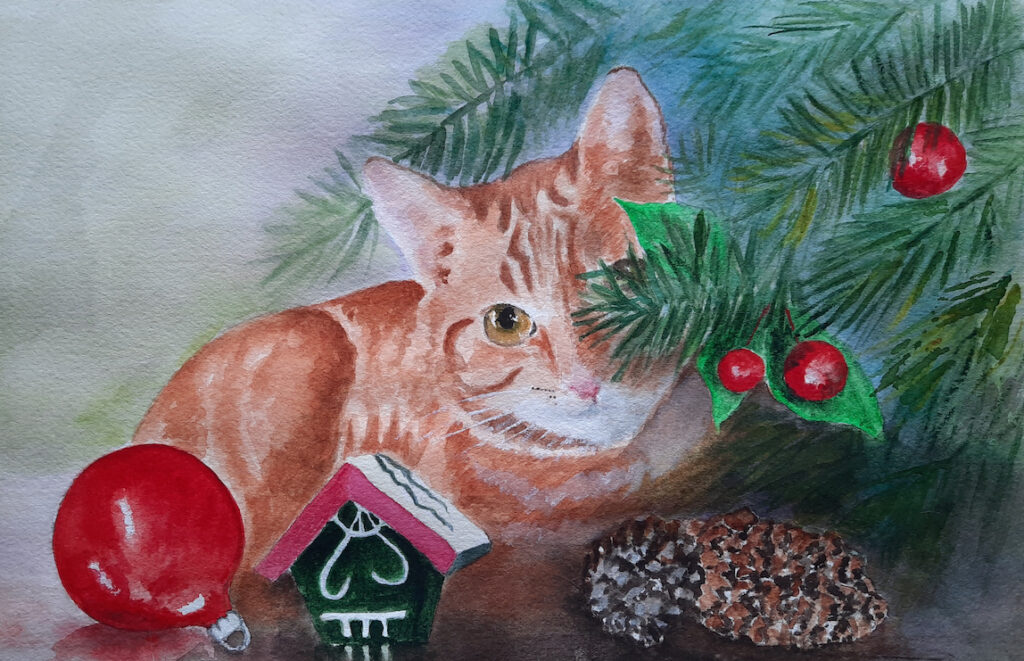 Rupert's First Christmas - Watercolour