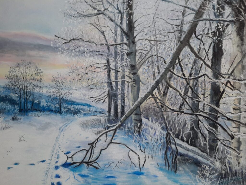 Winter Trail - soft pastels